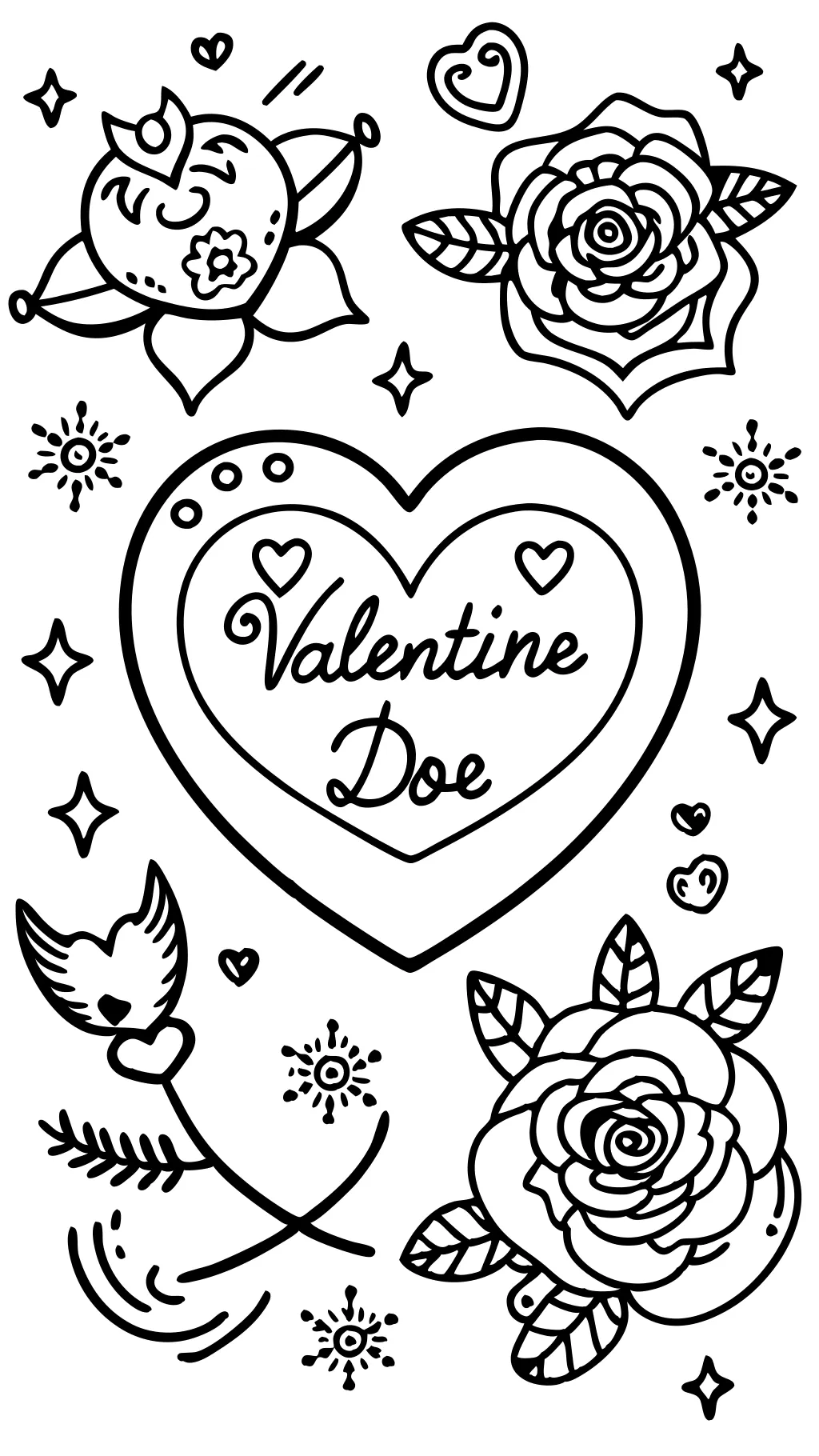 valentine coloring pages